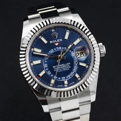 rolex sky dweller blau|rolex sky dweller 2020 for sale.